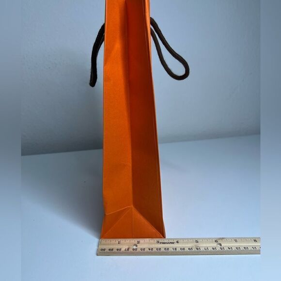Authentic Hermes Empty Orange Shopping Gif Bag 11” x 8” x 3” - Picture 8 of 9